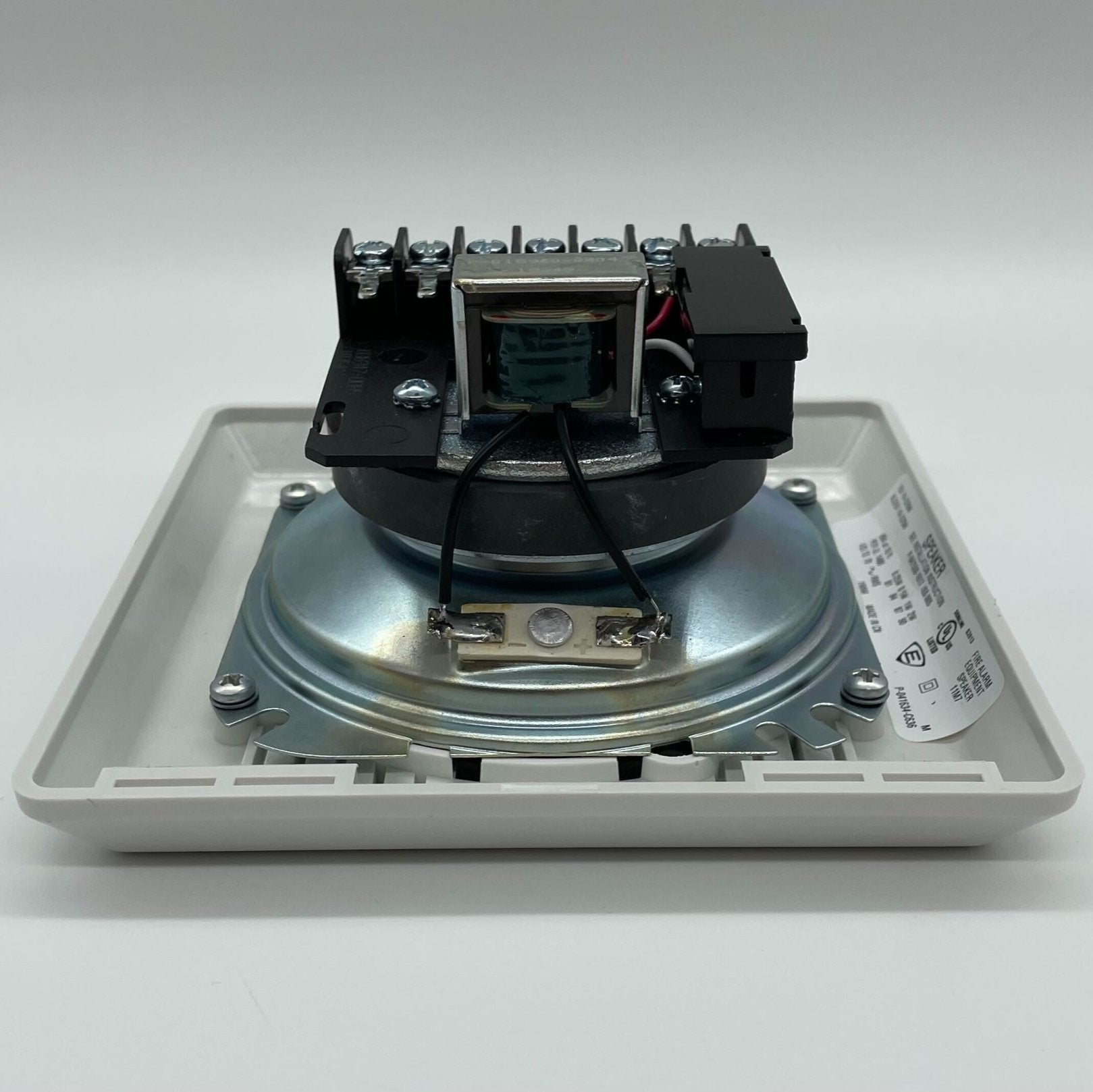 White Edwards 757-1A-S70W 70V speaker with cone design, ideal for commercial audio installations.