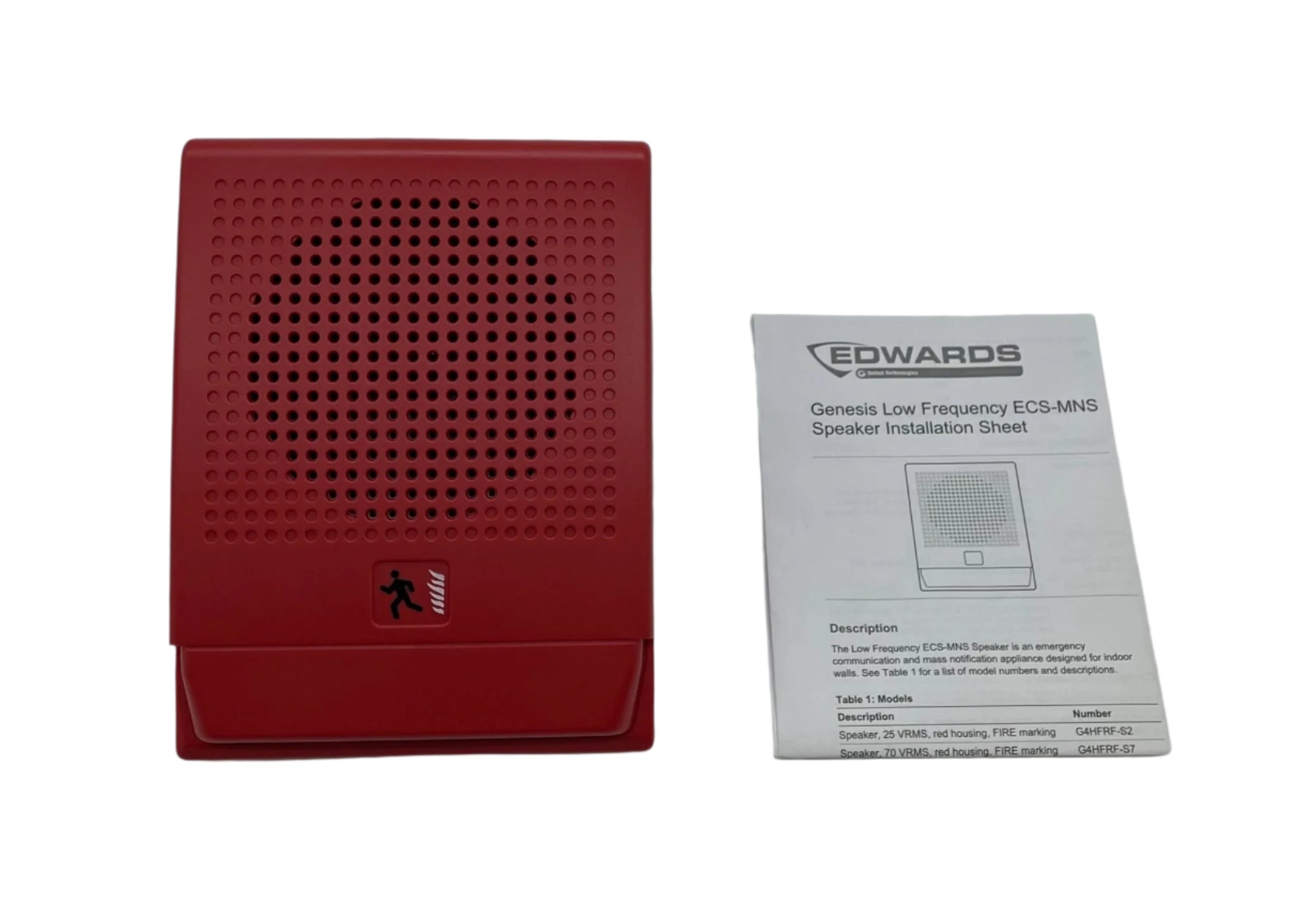 Edwards Genesis G4HFRF-S2 high-fidelity wall speaker with sleek design and black finish, mounted on a wall for premium sound.