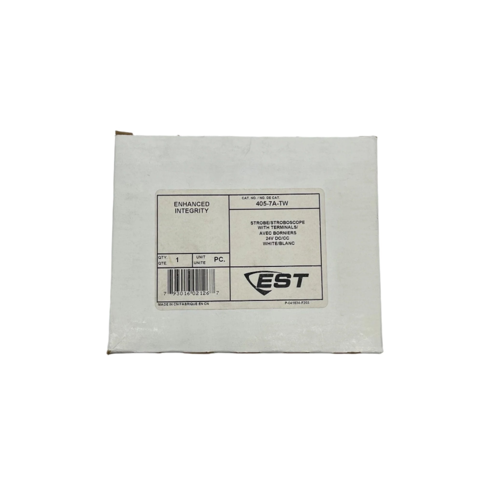Edwards 405-7A-TW strobe light fixture with industrial design, mounted on a ceiling in a professional setting