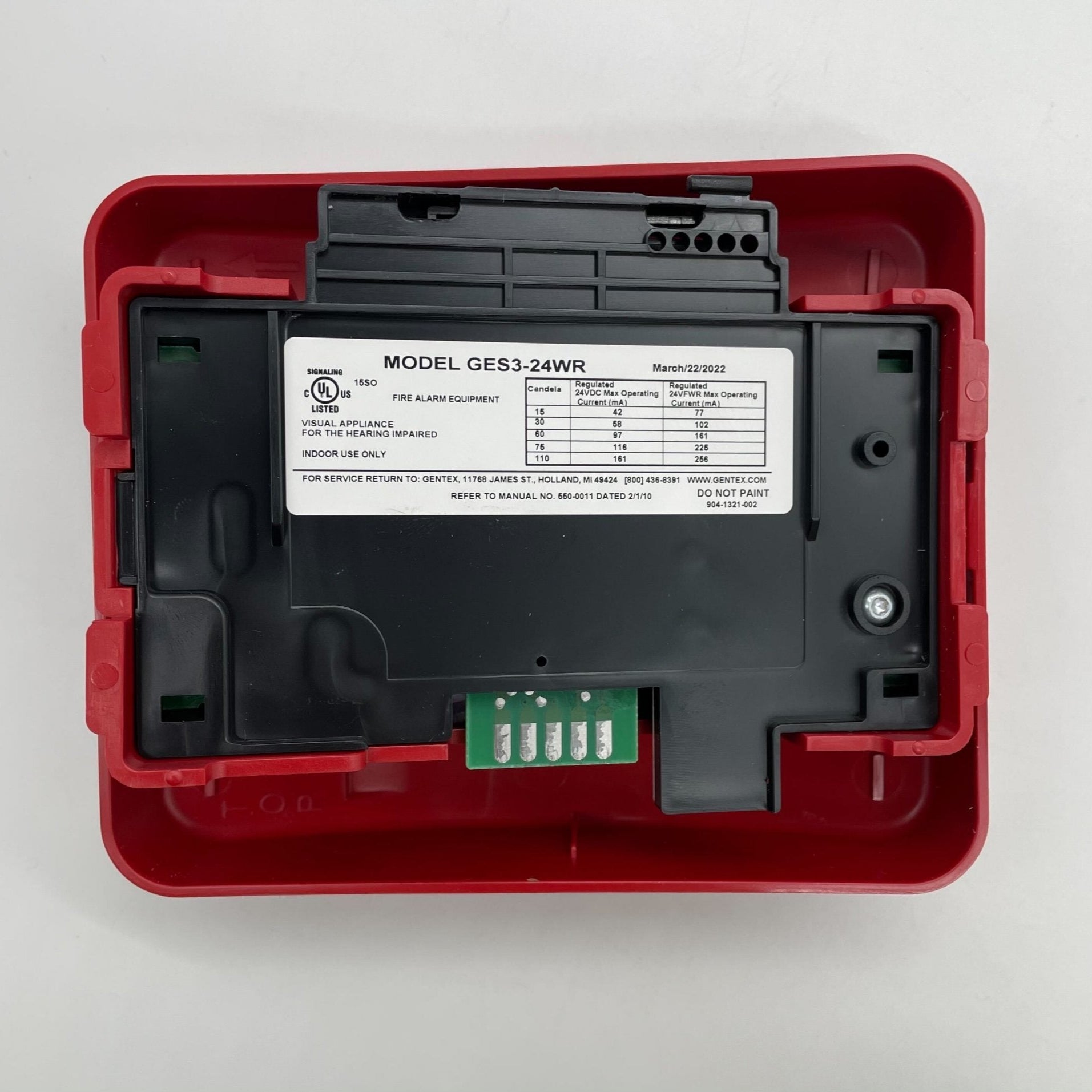 Gentex GES3-24WR - The Fire Alarm Supplier
