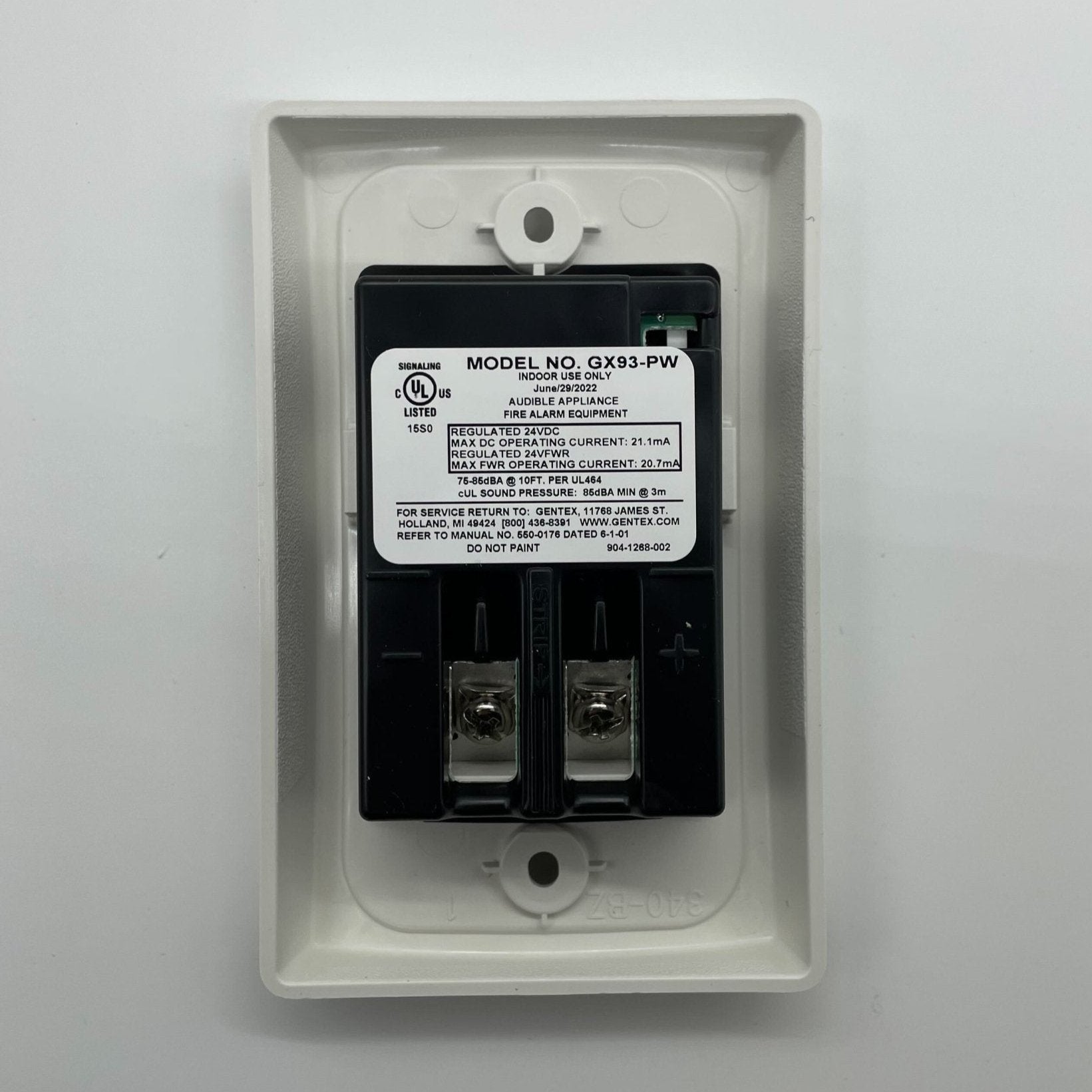 Gentex GX93-PW - The Fire Alarm Supplier