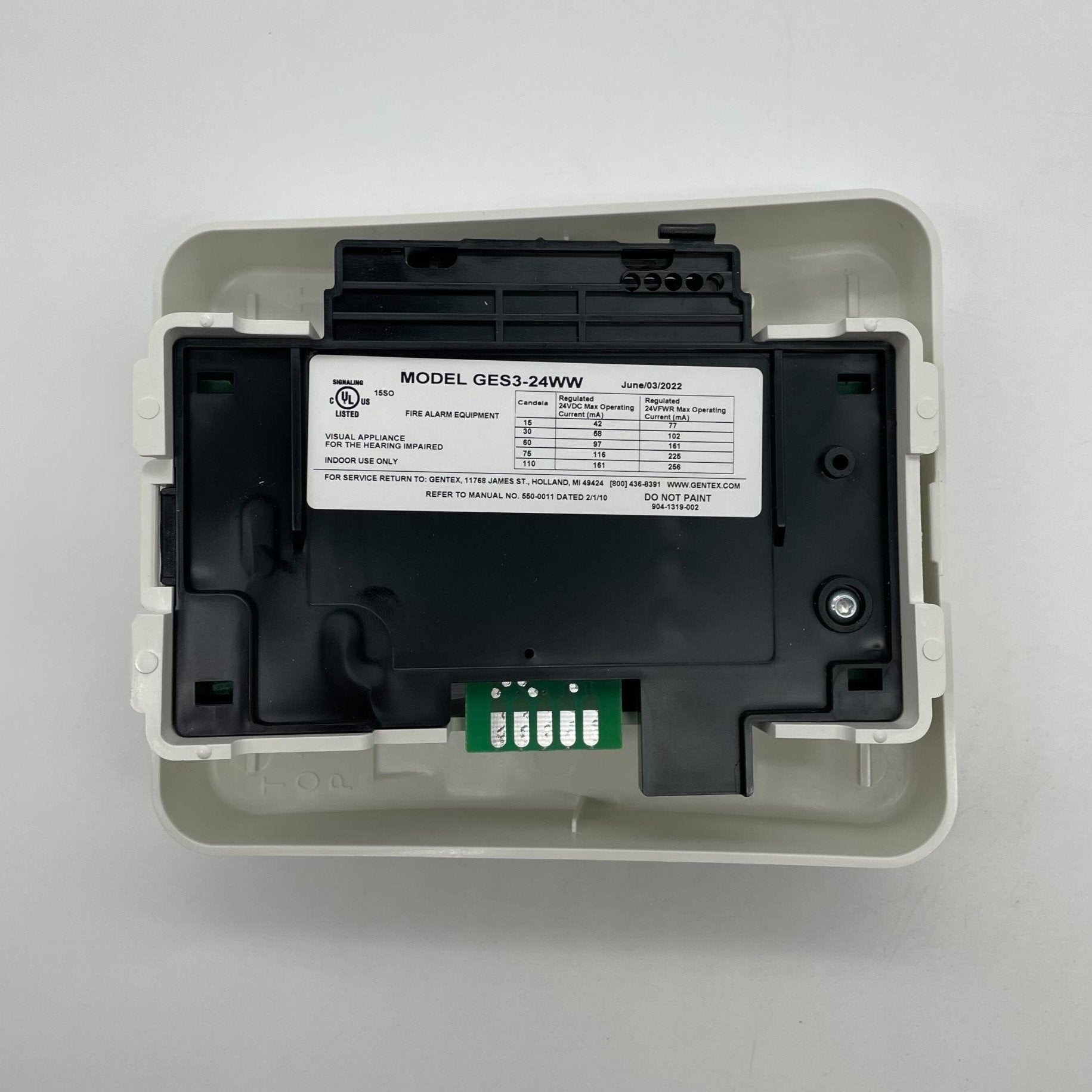 Gentex GES3-24WW - The Fire Alarm Supplier