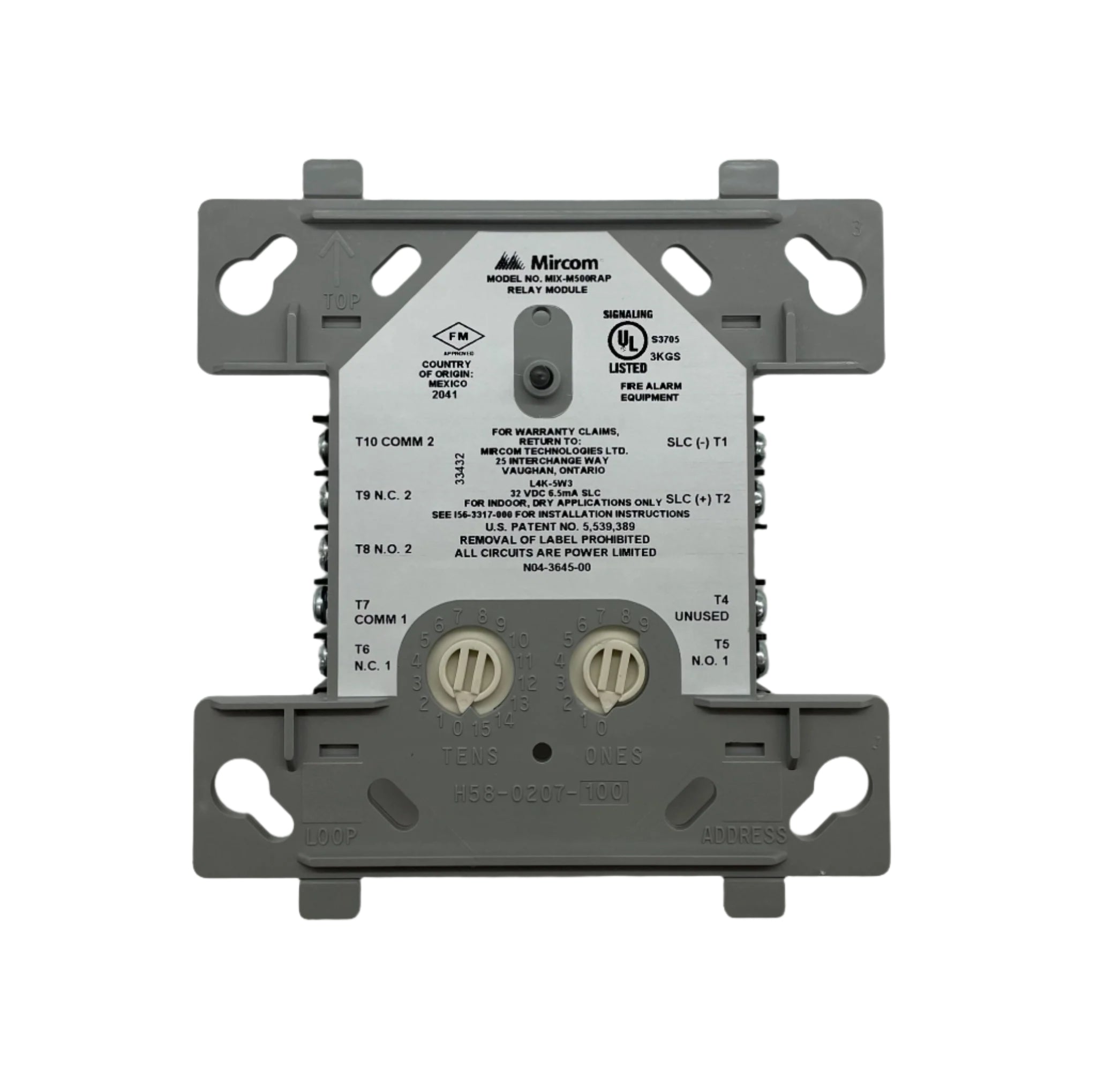 Mircom MIX-M500RAP Relay Control Module - The Fire Alarm Supplier