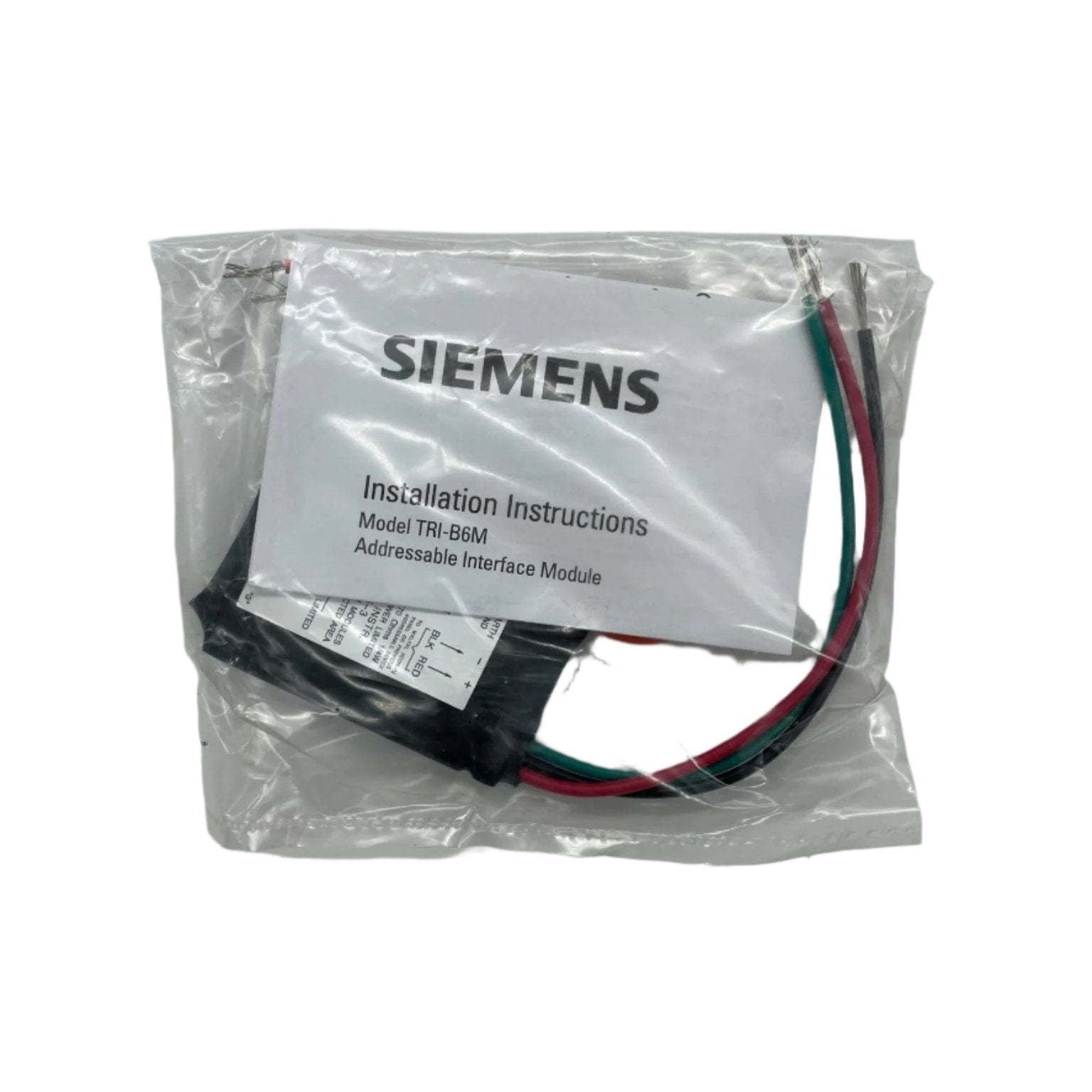 Siemens TRI-B6M fire alarm with digital display and sensor, mounted on wall, for residential or commercial safety.
