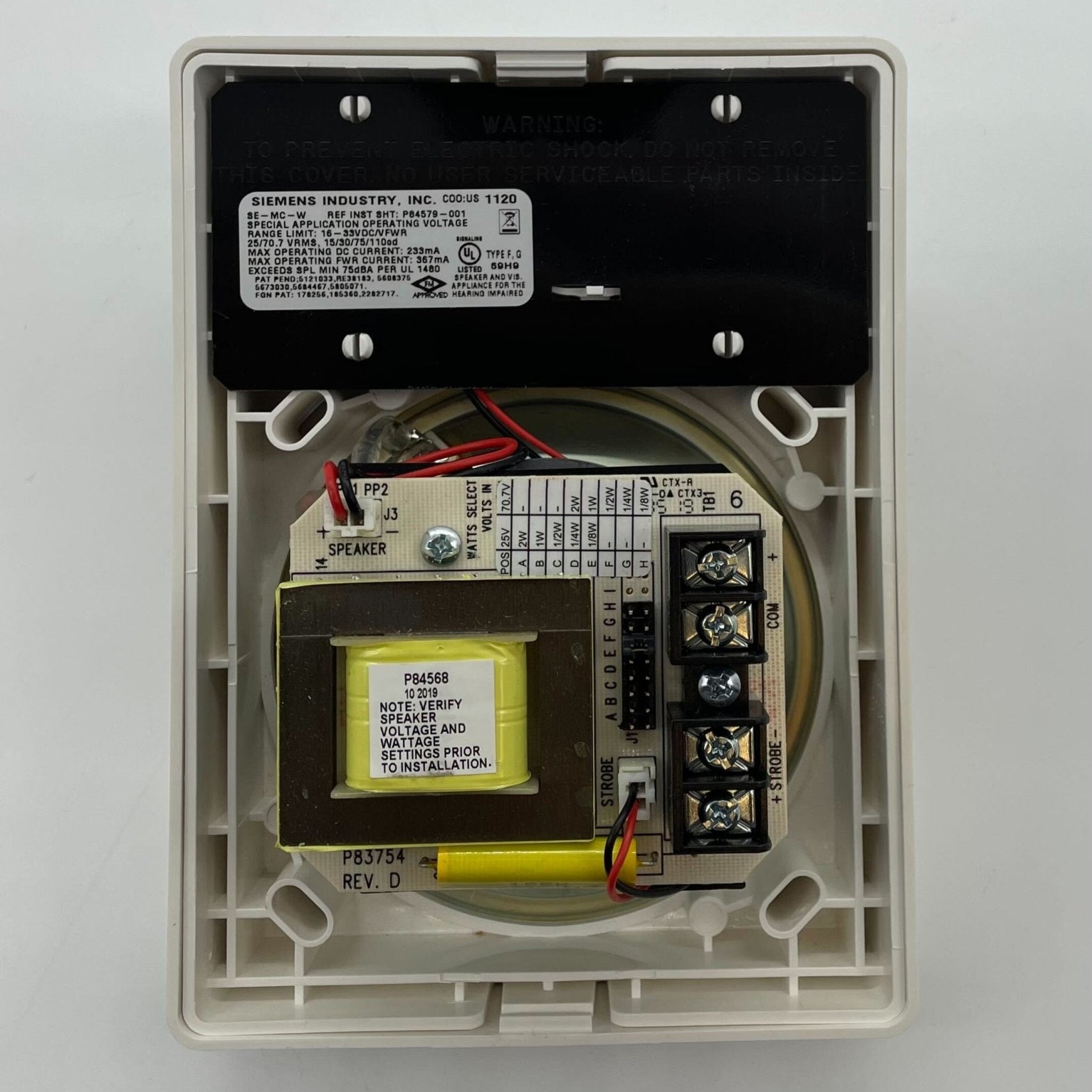 Siemens SE-MC-W Multi-Candela Speaker Strobe - The Fire Alarm Supplier