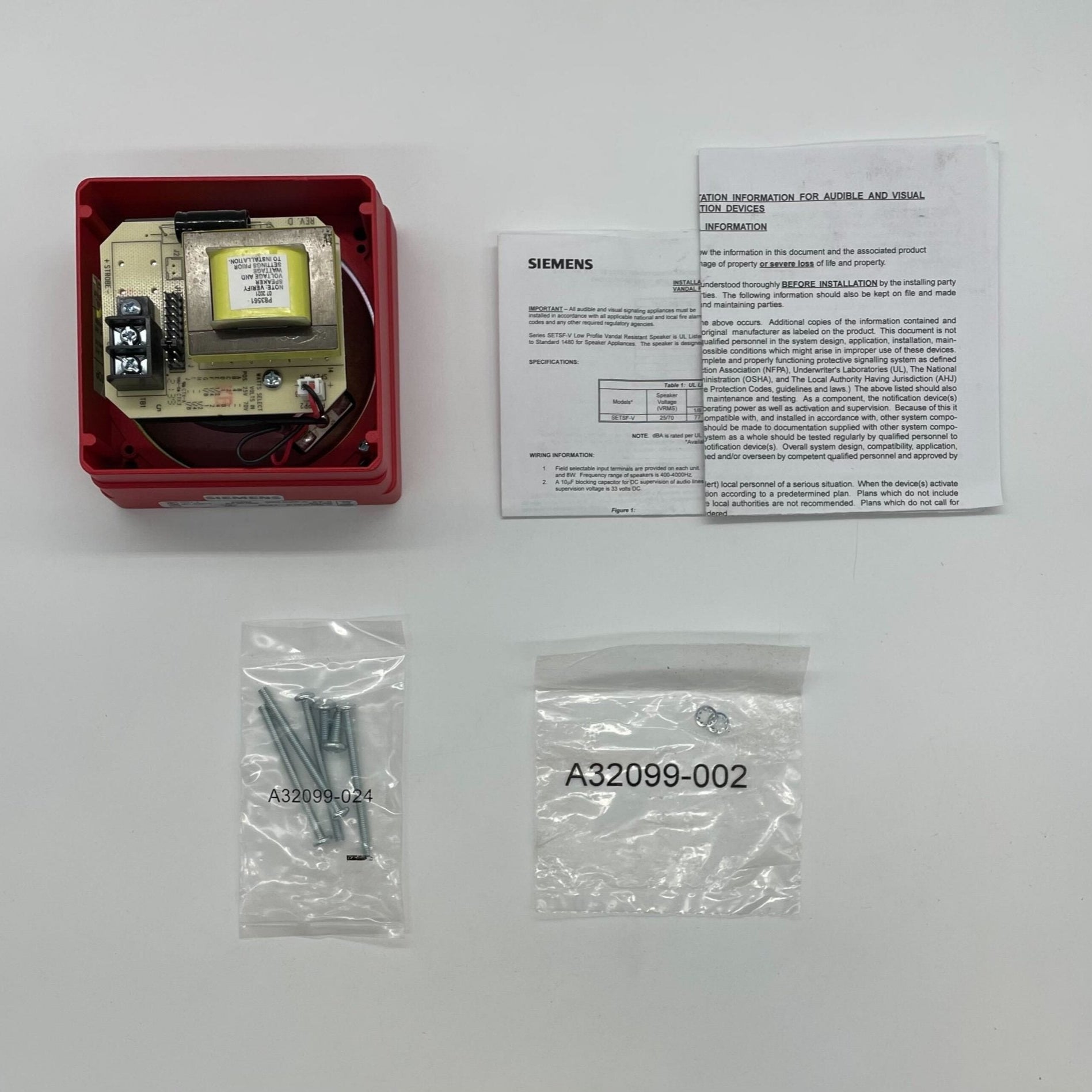 Siemens SETSF-VR - The Fire Alarm Supplier