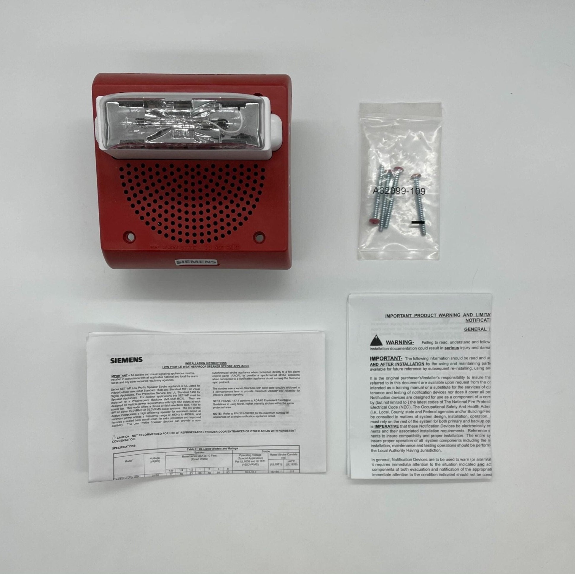 Siemens SET-185-R-WP - The Fire Alarm Supplier