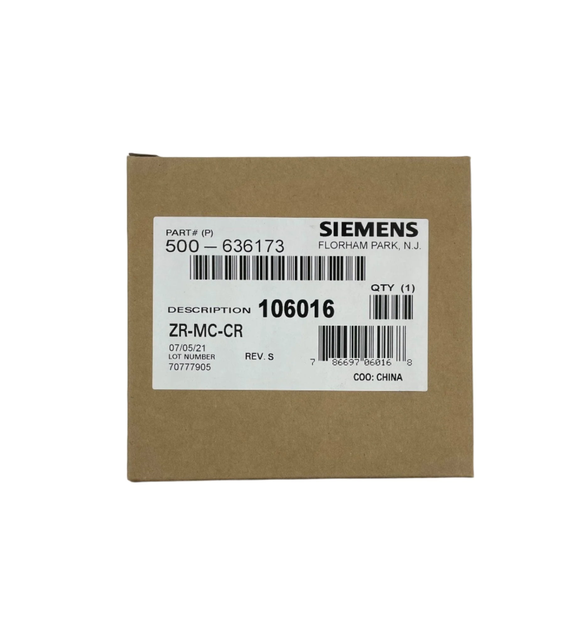 Siemens ZR-MC-CR Red Strobe light with multi-candela settings mounted on ceiling, warning signaling device for safety alert
