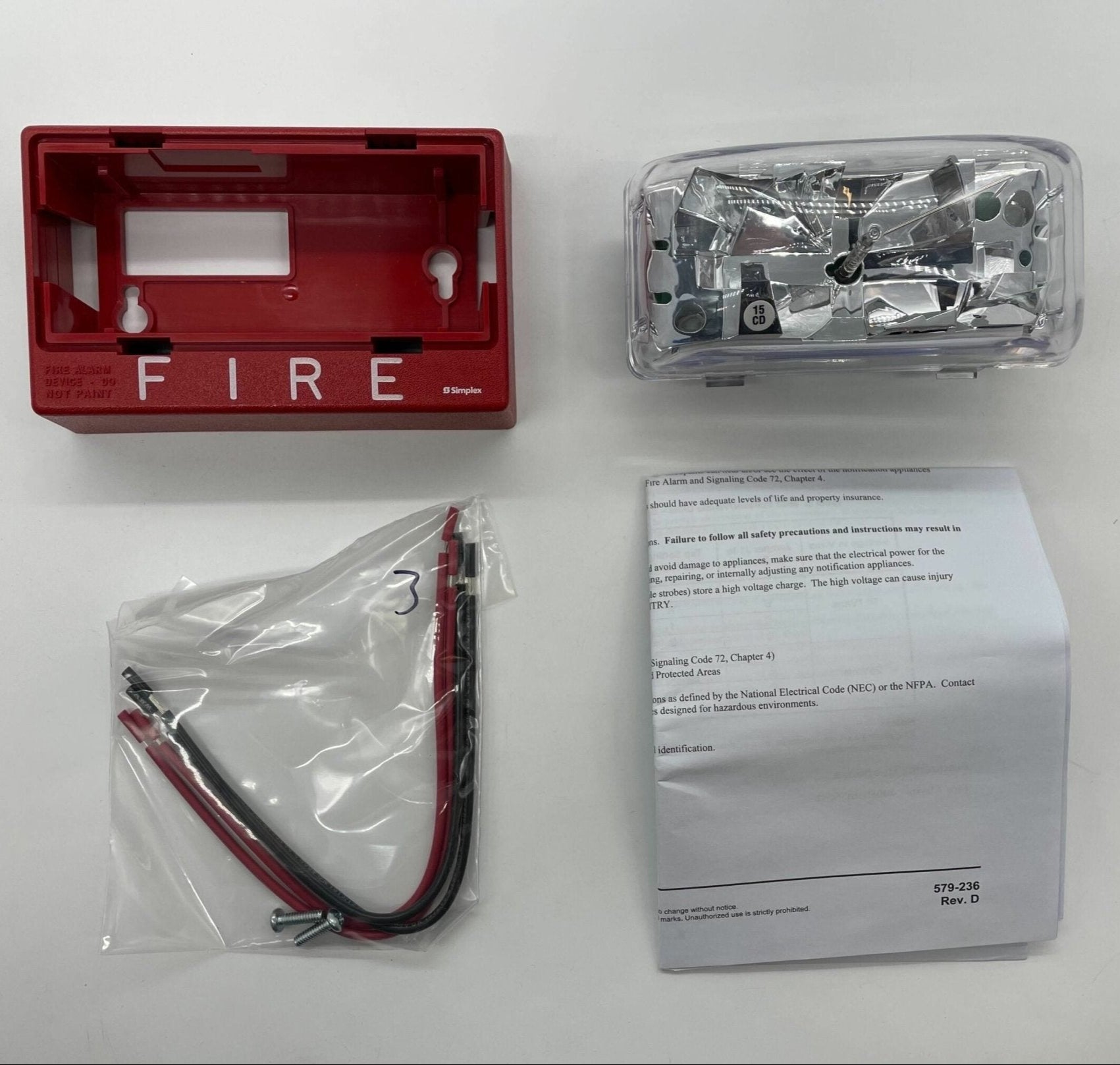 Simplex 4904-9178 Red Wall Mount Strobe - The Fire Alarm Supplier