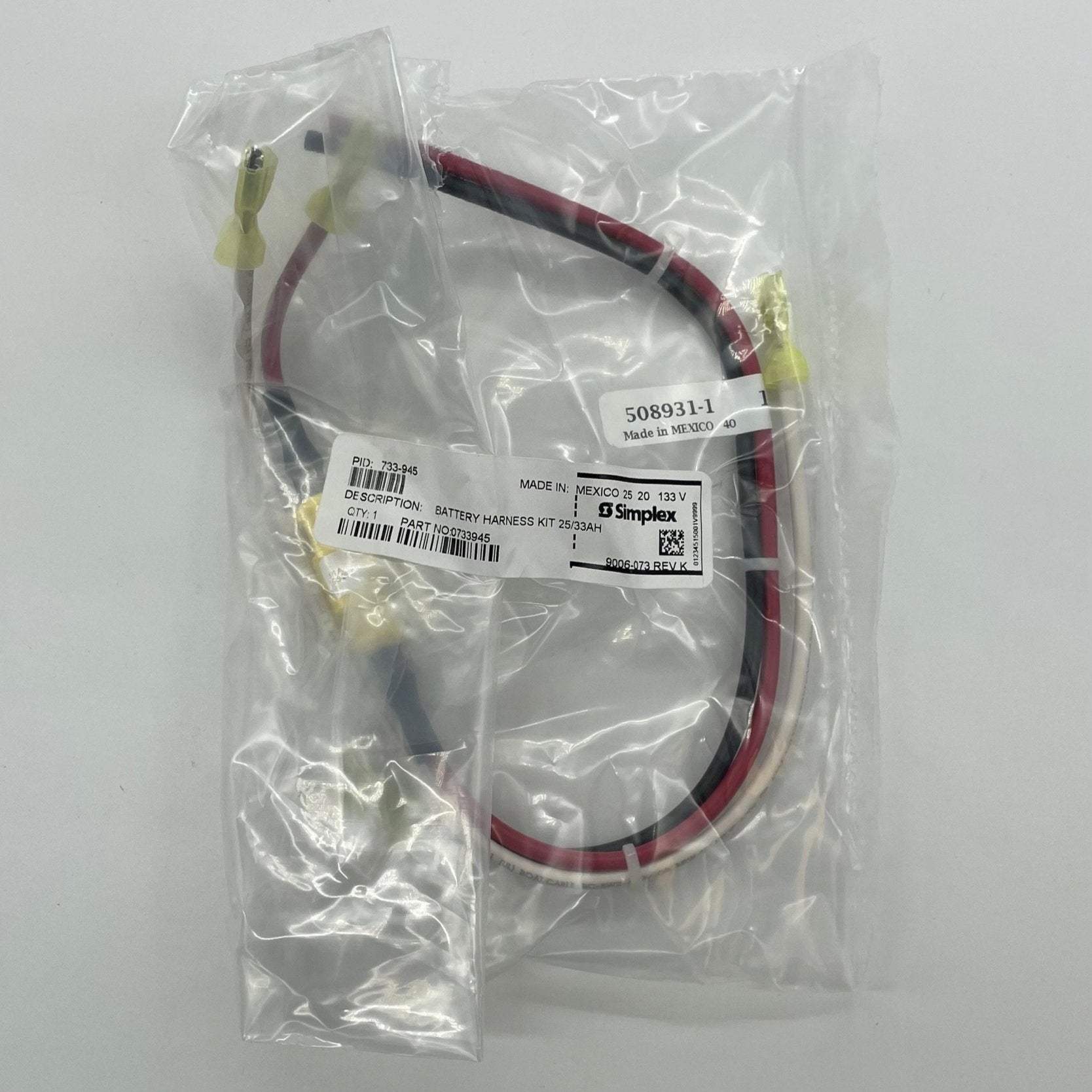 Simplex 733-945 Battery Harness Kit - The Fire Alarm Supplier
