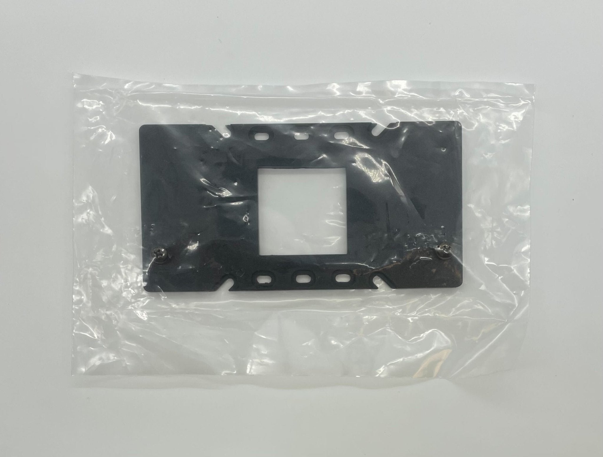 Simplex 6334-9802 gang box adapter plate mounted on electrical box for secure fixture installation.
