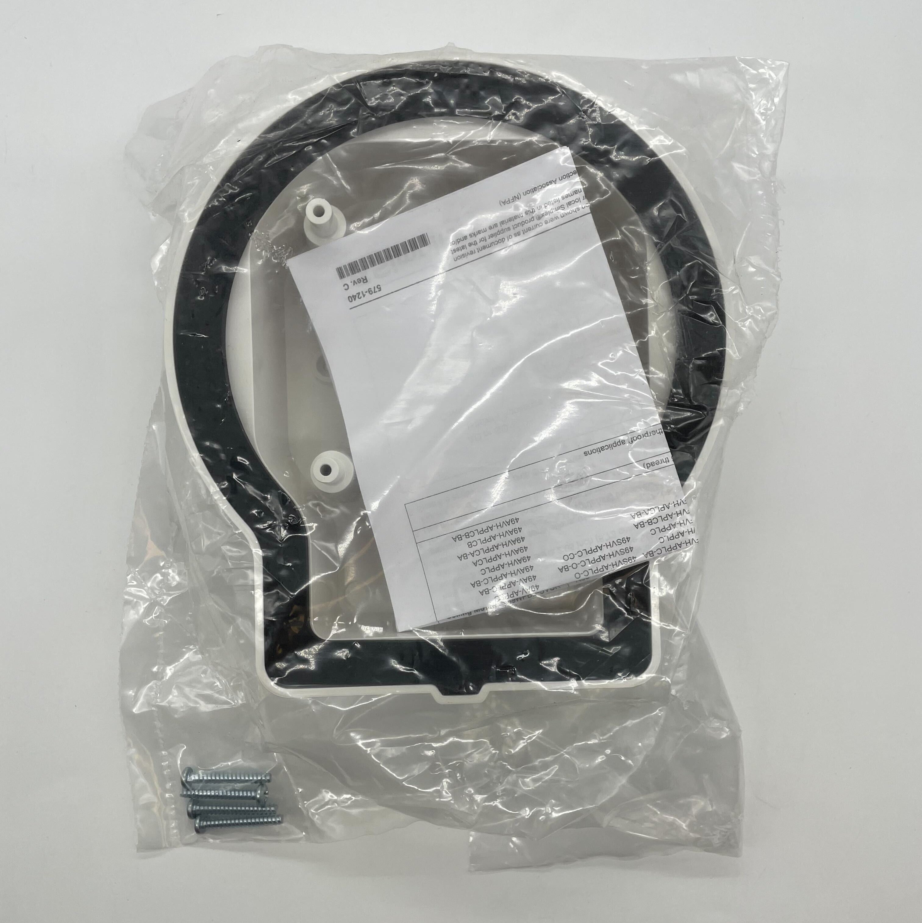 Simplex 49WPBB-SVCW SV back box for electrical installations, black plastic enclosure with mounting holes