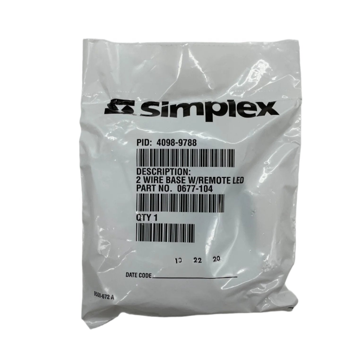 Simplex 4098-9788 2-Wire Base with connections for Remote Alarm LED Indicator - The Fire Alarm Supplier