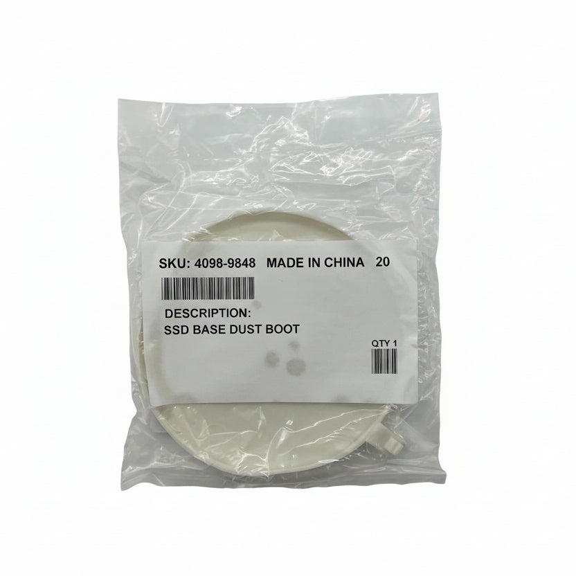 Simplex 4098-9848 SSD base dust boot, protective rubber cover for SSD bases, in black with textured surface.
