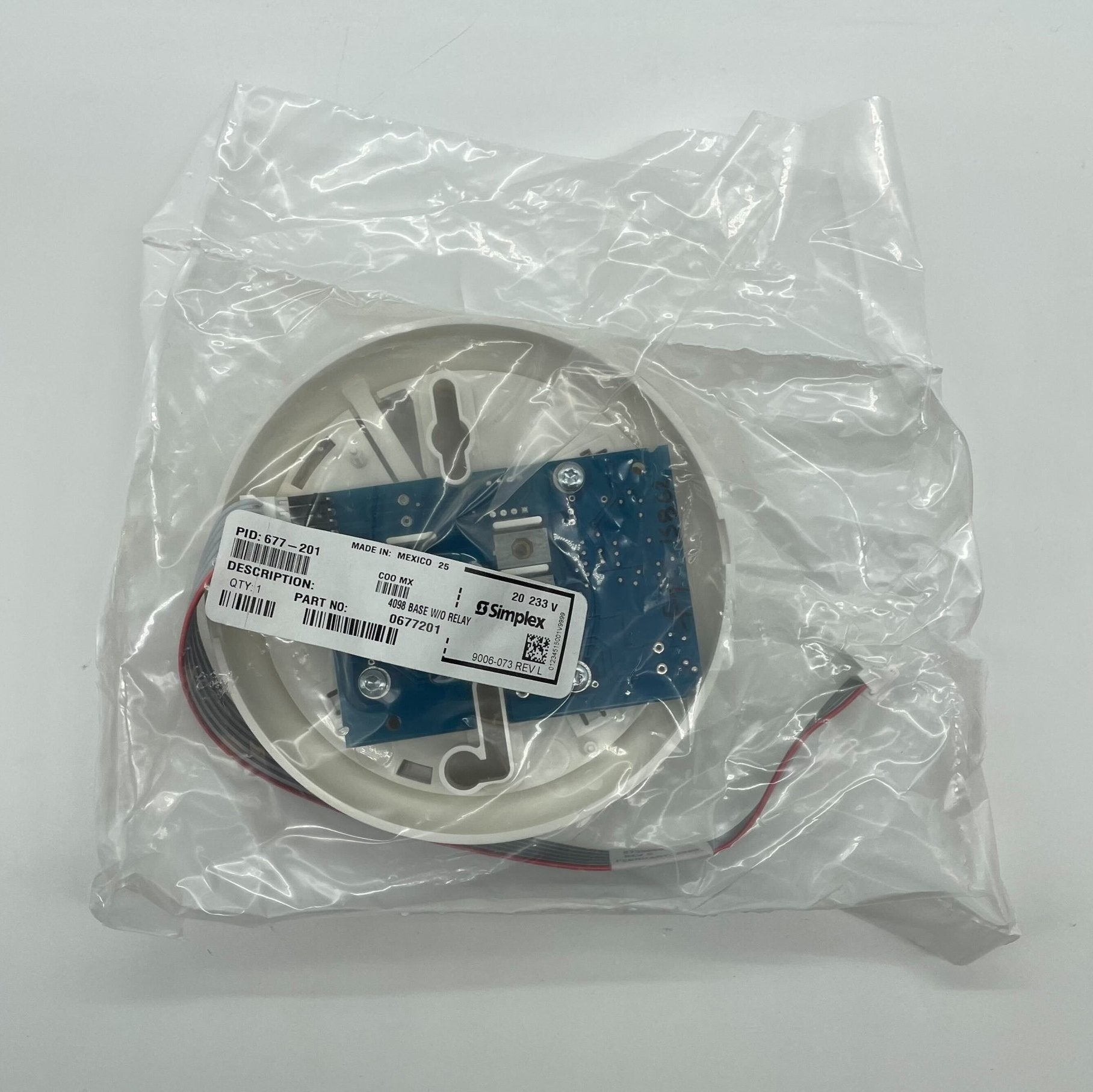 Simplex 677-201 Sensor Base With Relay - The Fire Alarm Supplier