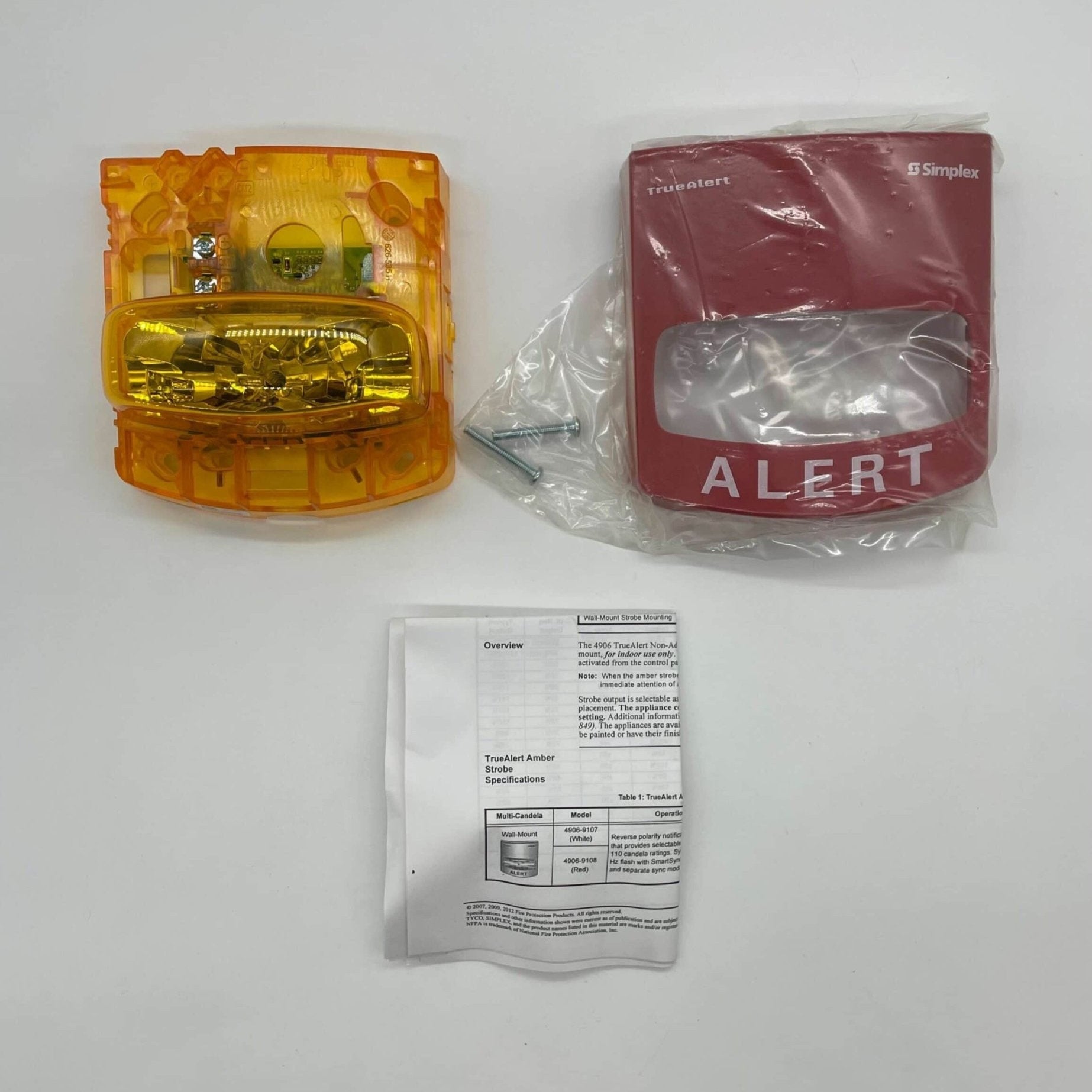 Simplex 4906-9108 Alert Amber Lens Strobe Wall - The Fire Alarm Supplier