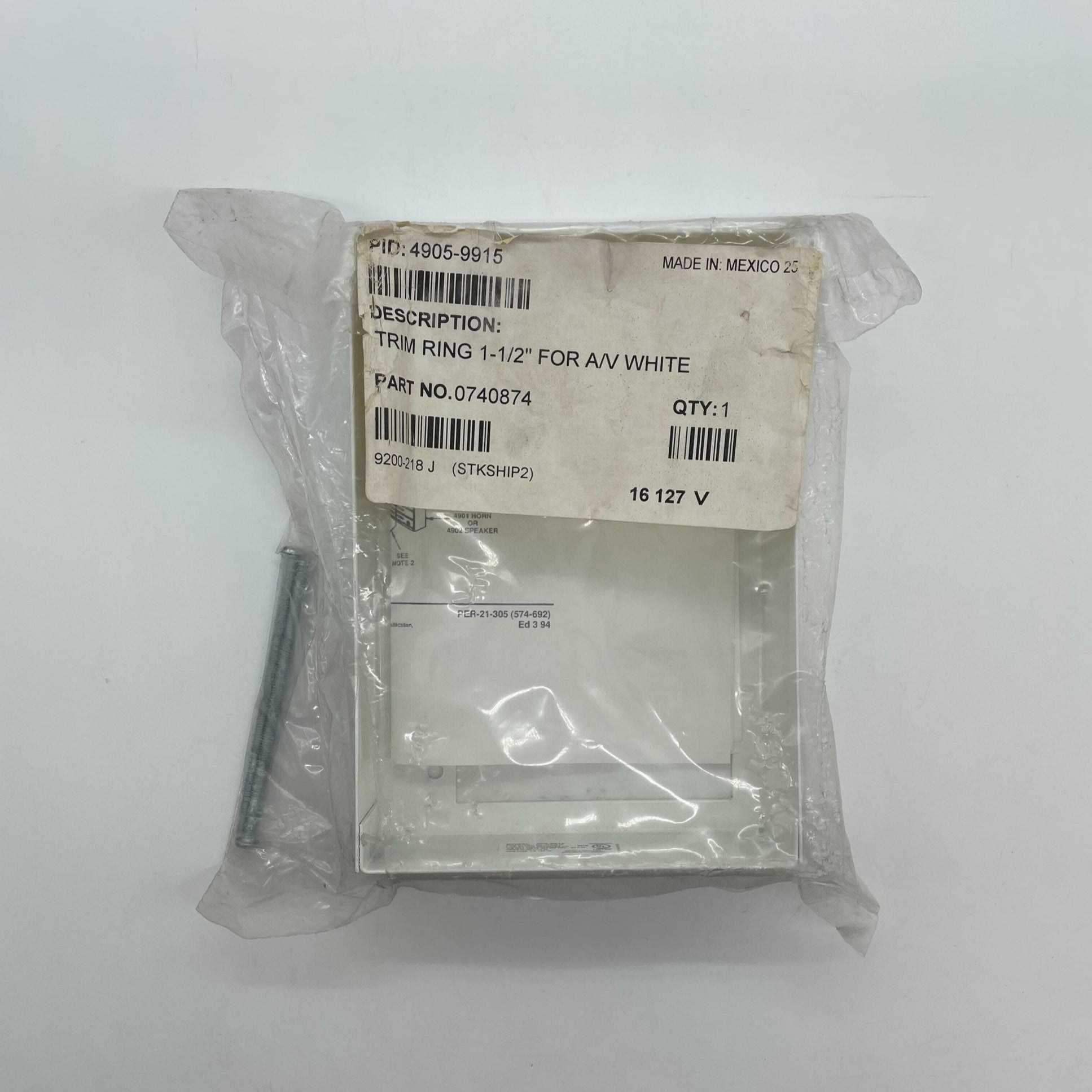 Simplex 4905-9915 White Trim Ring - The Fire Alarm Supplier