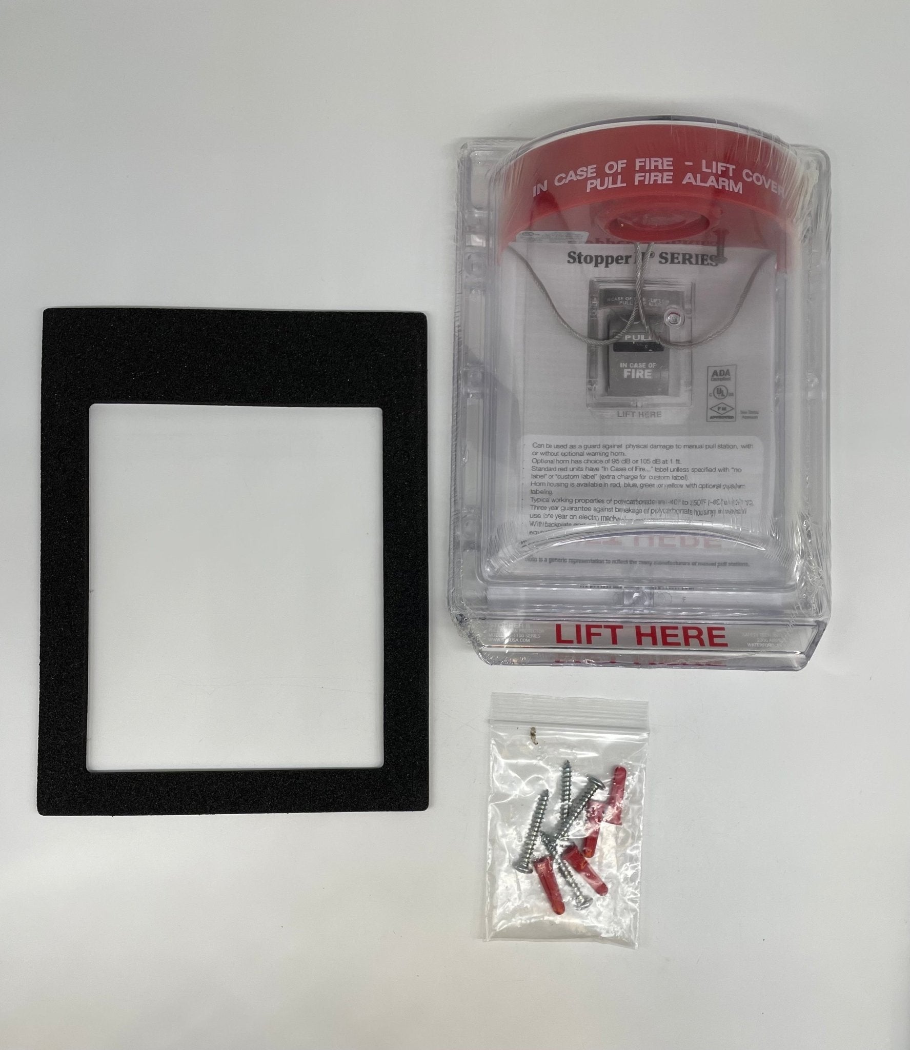 STI-1150, Stopper II with Horn Flush Mount, Indoor/Outdoor Rated, Fire Label - The Fire Alarm Supplier