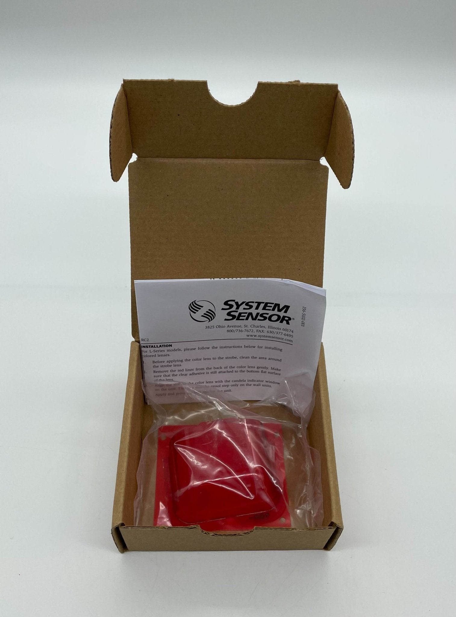 System Sensor LENS-R2 Lens for Indoor Wall Mount Strobes Red - The Fire Alarm Supplier