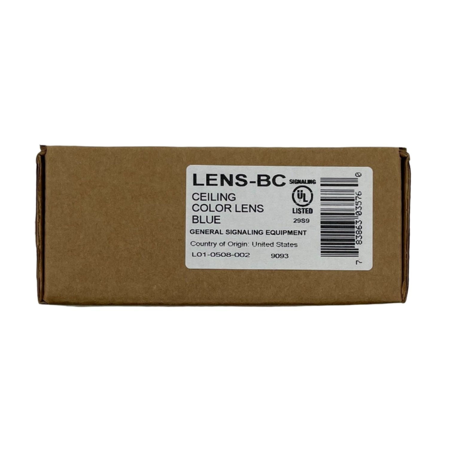 Blue lens for System Sensor ceiling strobe light, enhancing visibility and safety in fire alarm systems.