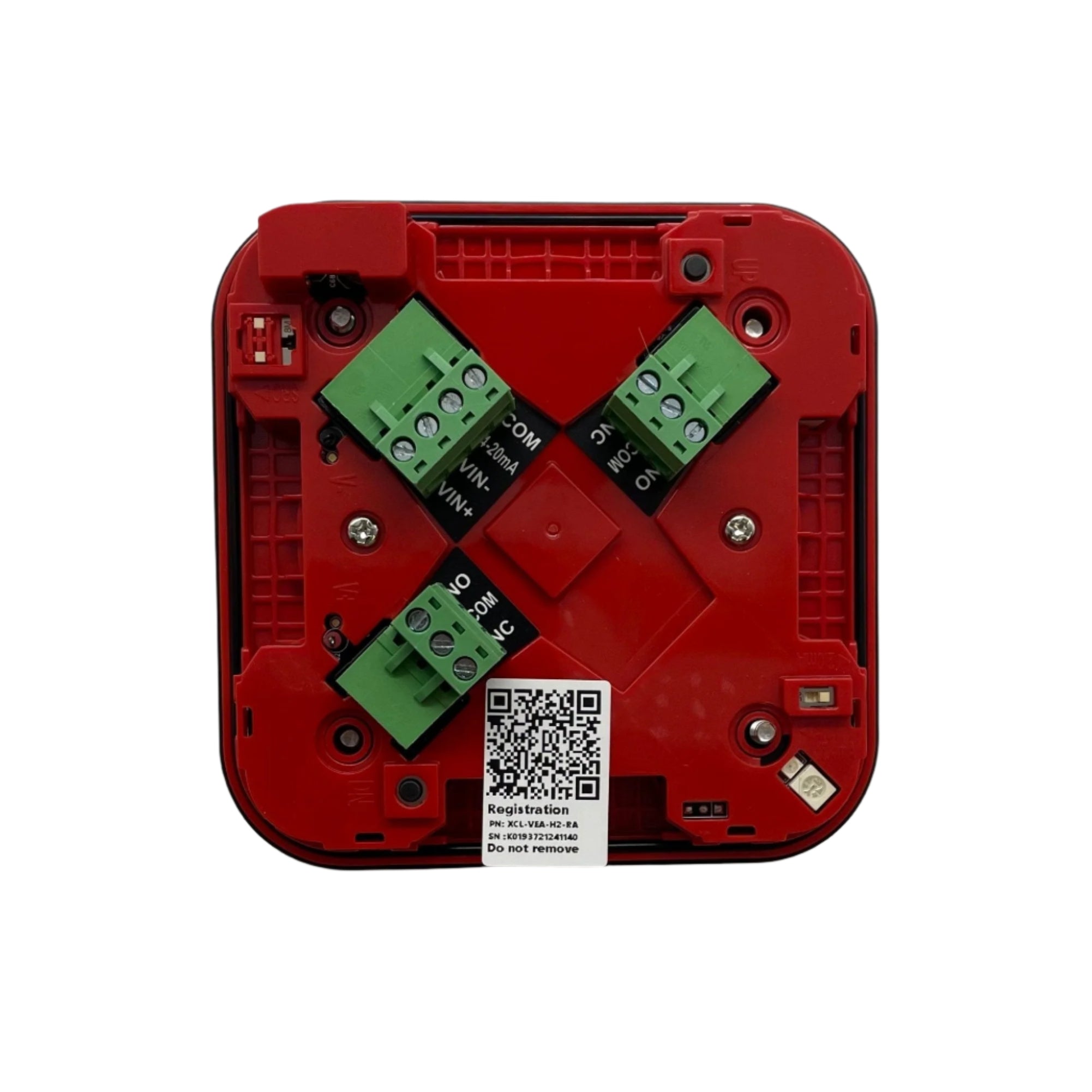 Vesda Xtralis Sensepoint XCL H2 gas detector measuring up to 1000ppm for hydrogen detection, mounted on wall.