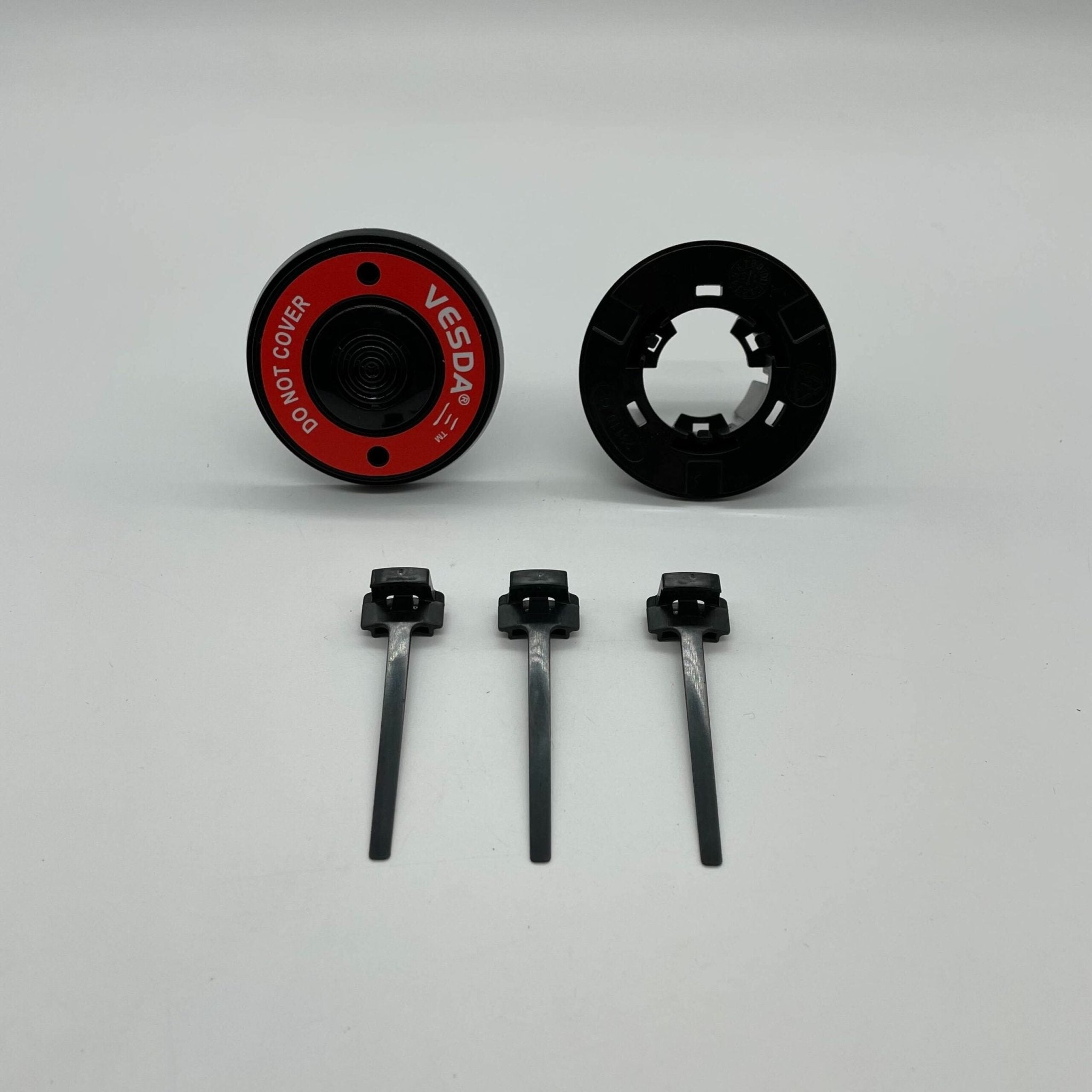 Vesda VSP-980-B 6mm black sampling point by Xtralis, used for air sampling in fire detection systems, shown in the image.