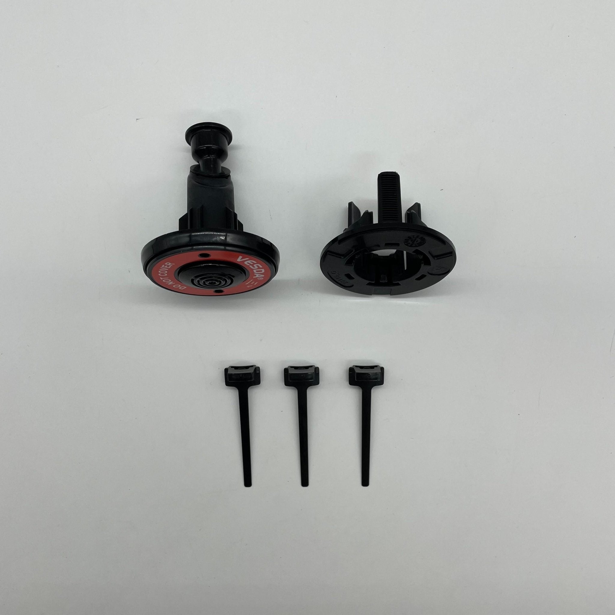 Vesda by Xtralis VSP-980-B 6mm black sampling point for fire detection systems, shown in a close-up image.