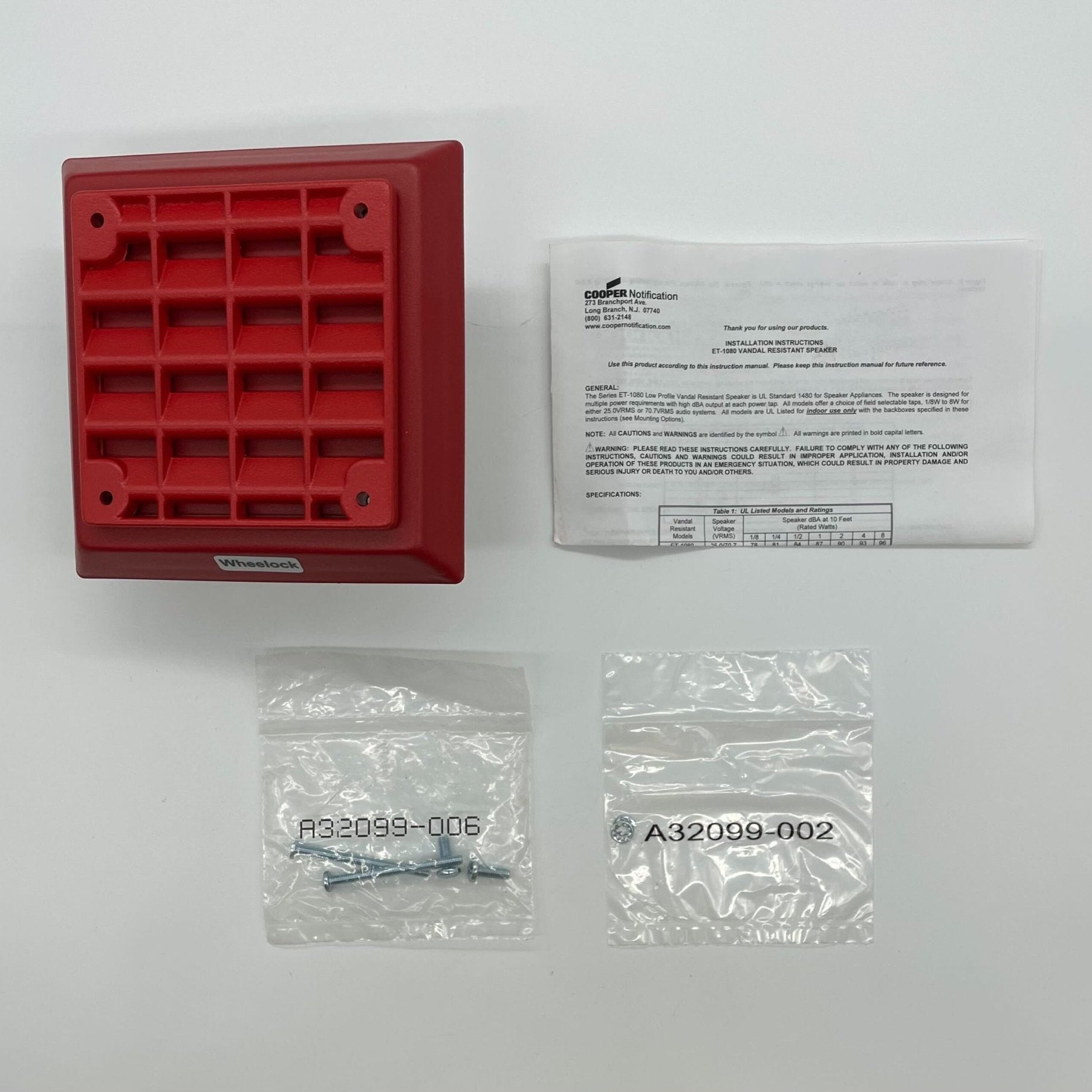 Wheelock ET-1080-R - The Fire Alarm Supplier