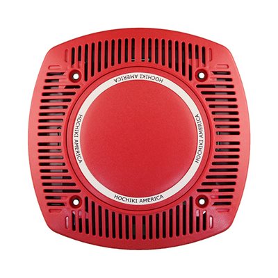 Hochiki HSSPKCLPR Low Profile Evacuation Speaker, Ceiling or Wall Mount, Red - image 1
