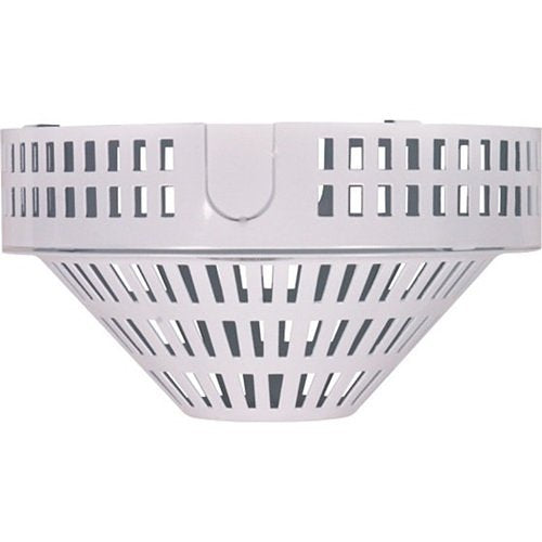 STI smoke detector damage stopper with conduit spacer, fire alarm accessory for protecting smoke detectors from damage.