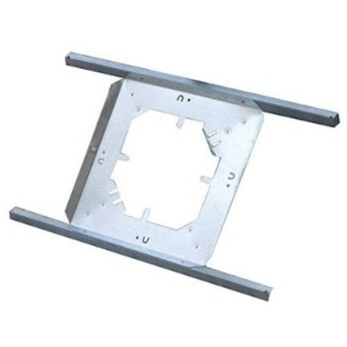Eaton Wheelock SSB-4 4-inch tile bridge speaker support for fire alarm systems, mounted on ceiling with wiring visible.
