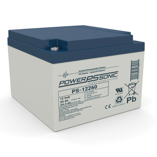 Power Sonic PS-12260 F2 Battery 12V 26Ah - The Fire Alarm Supplier