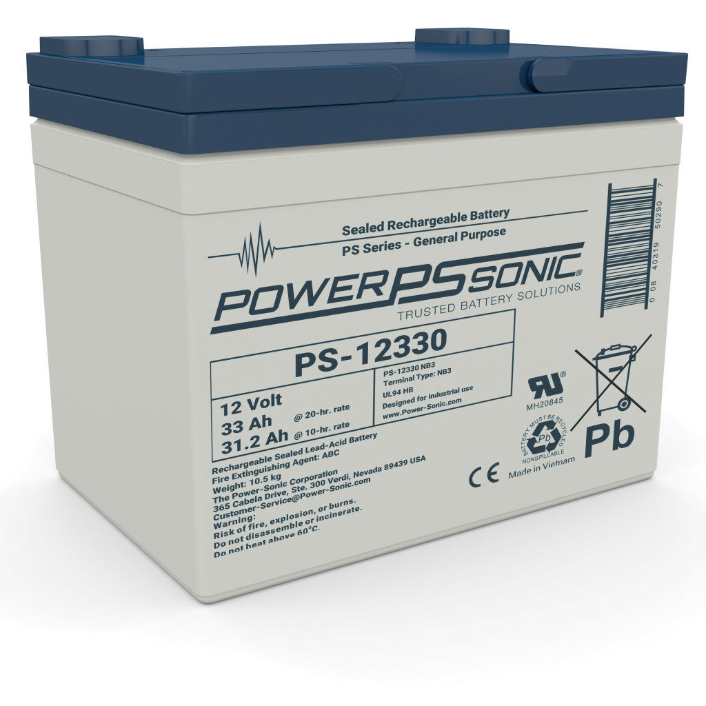 Power Sonic PS-12330 NB3 12.0V and 33.0Ah Battery