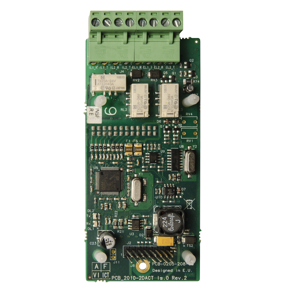 Kidde 2010-2-DACT addressable fire panel accessory for fire alarms, designed for European fire safety systems.