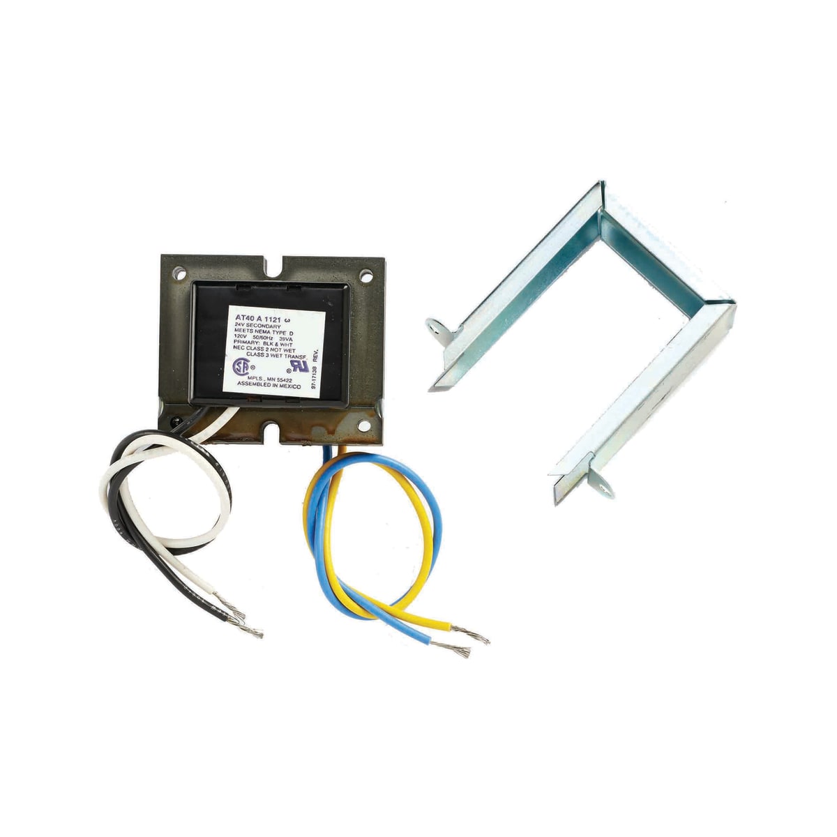 Resideo AT40A1162/U Foot Mounted 120 Vac Transformer w/ 9" Lead Wires (40VA), AT40A1162