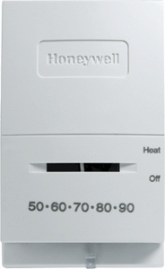 Resideo T822K1000/U Mercury Free T822, Heat Only, Vertical Thermostat, w/ Heat/Off Switch, T822K1000
