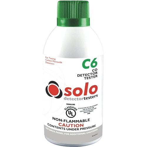 Solo SOLOC6 gas detector tester for fire alarms, compact device used to test fire alarm sensors and ensure proper functionality.