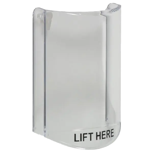 STI STI-6517 Stopper Station Shield, with "LIFT HERE"