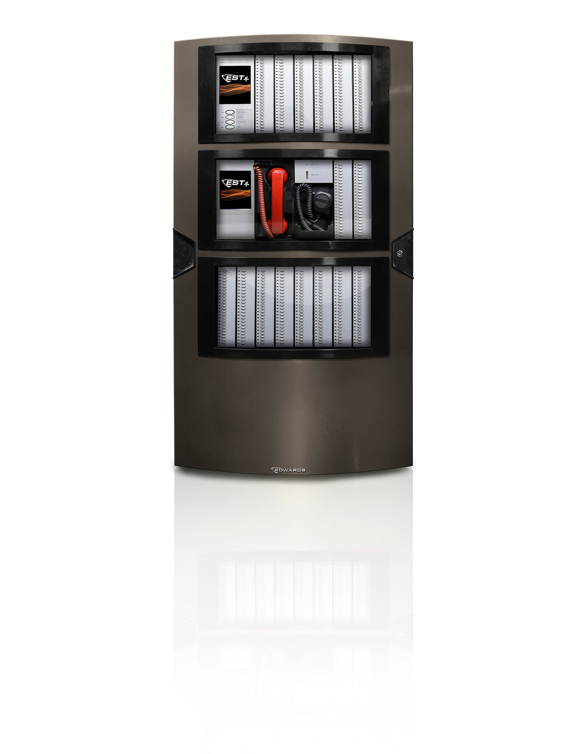 Edwards 4-CAB24DL Door Assembly ? Bronze Outer Door and Black Inner Door with 24 User Interface Spaces Mounts to 3-CAB21B Wallbox.