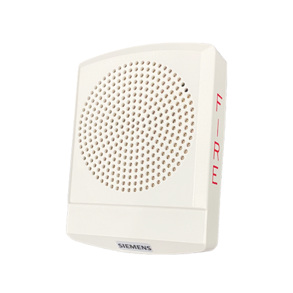 Siemens SLSPWW-F SL Series Wall Speaker, White, FIRE Lettering