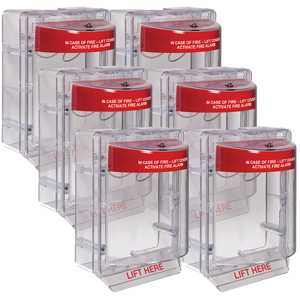 STI STI-1130CP6 Stopper II with Horn & Spacer - Red Horn, Clear Spacer - 6 Pack