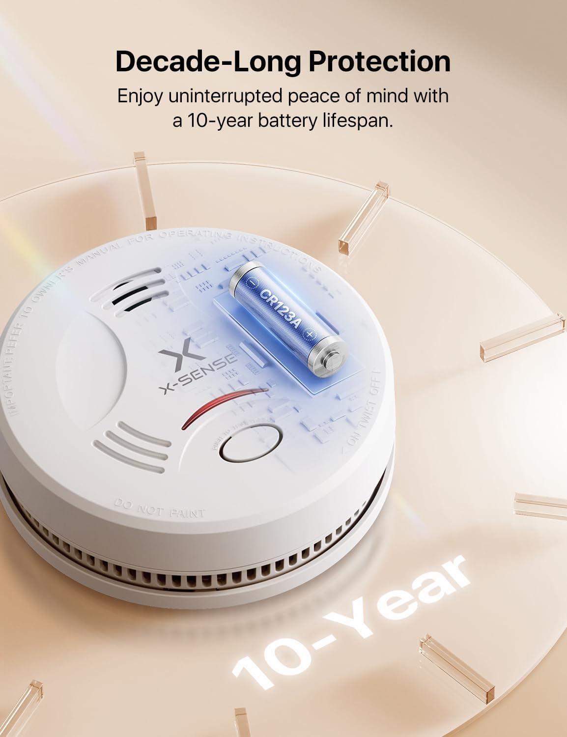 X-Sense SD11 Stand-Alone Audible and Visual Smoke Alarm