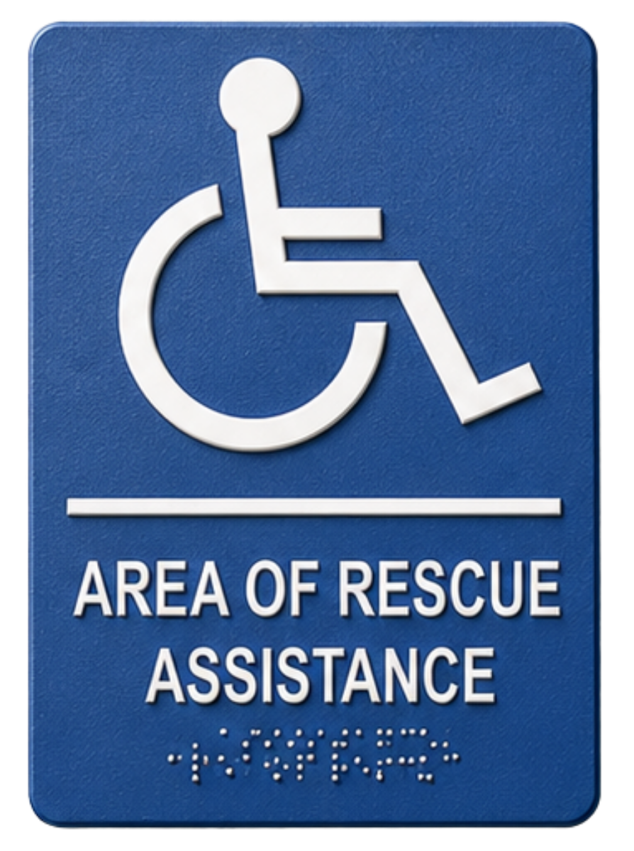 Rath Communications 7080 6X8 White on Blu Area of Rescue"