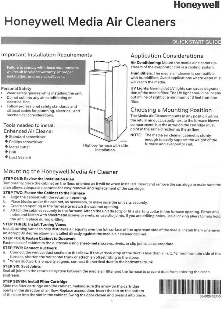 Honeywell Home F100F2025/U MERV 11 Media Air Cleaner - 20x25 - 4 inch