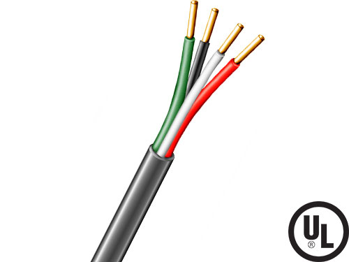 Aiphone 87180450C 4 conductor, 18AWG, Solid, Non-Shielded, Low Cap Wire, 500′