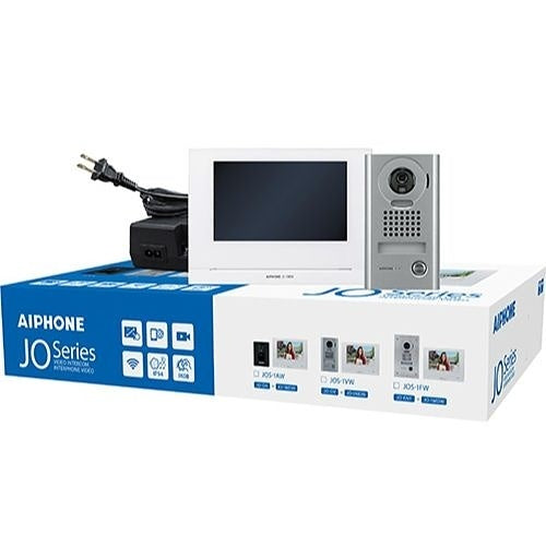 Aiphone JOS-1VW JO Series Mobile-Ready Box Set with Surface-Mount Door Station 7" Video Set, Includes JO-1MDW, JO-DV, PS-1820UL
