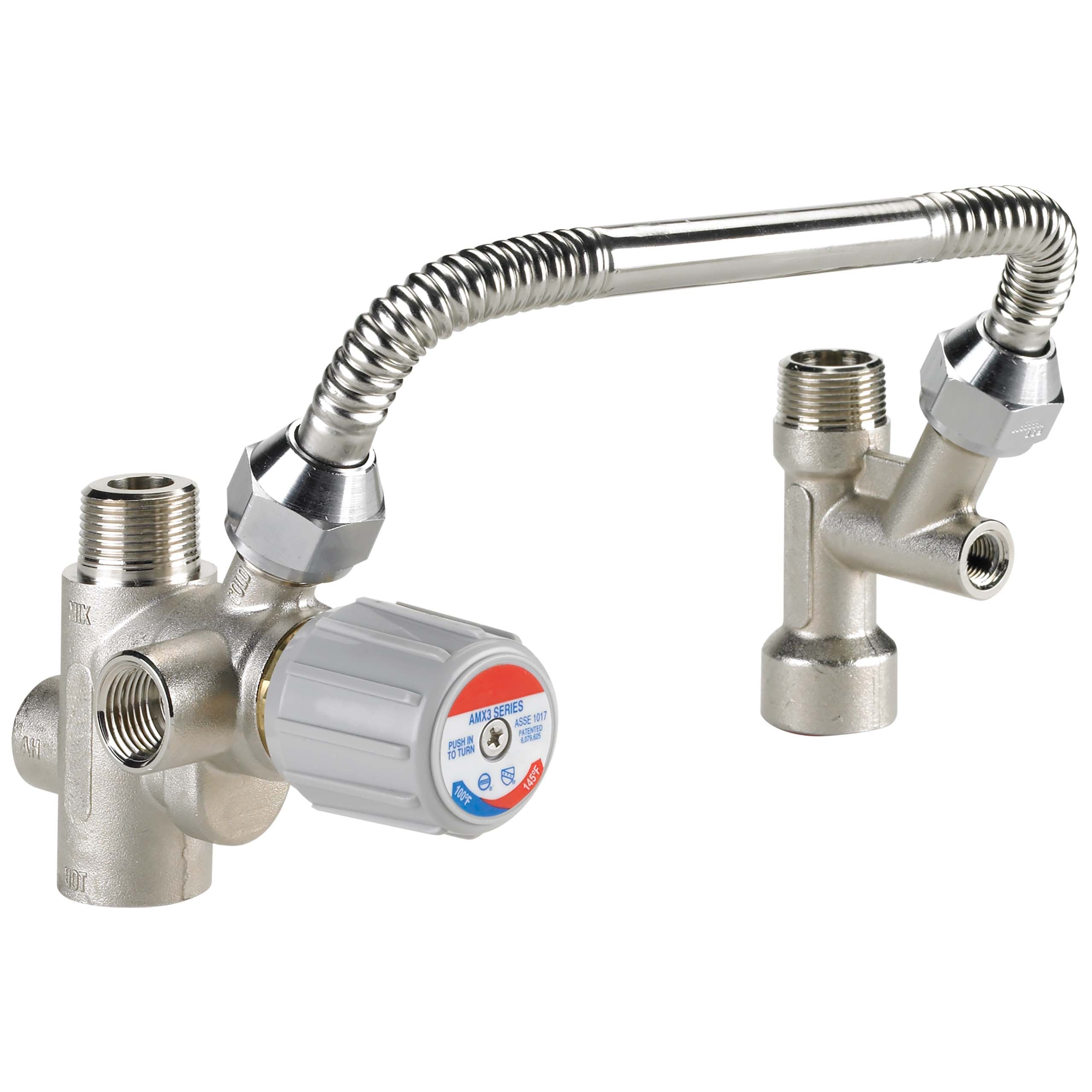 Resideo AMX302TLF/U Water Heater Kit - DirectConnect Valve, Tee, and 11 in Flex Connector LF