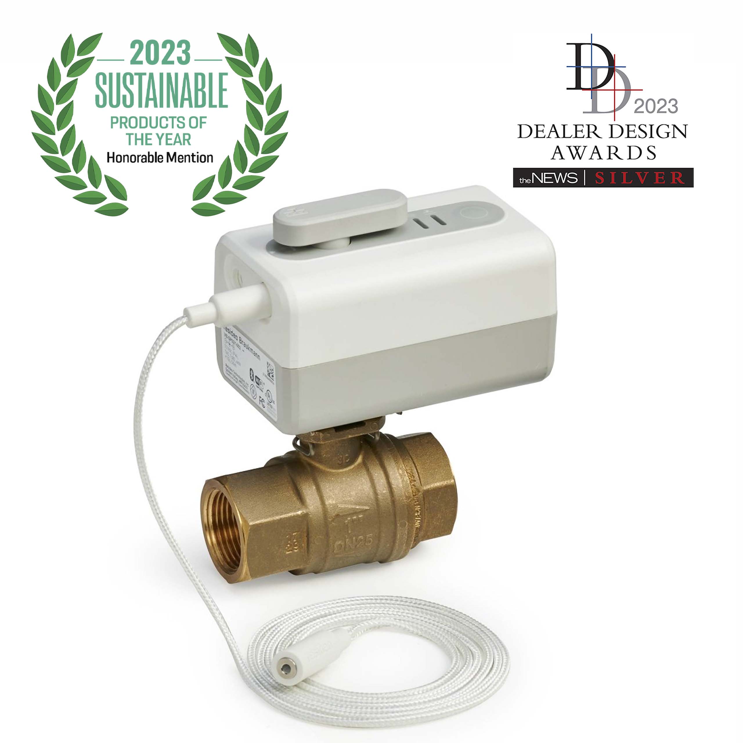 Resideo VWS02Y-1/2 L5 WiFi Actuator with 1/2 in NPT Ball Valve