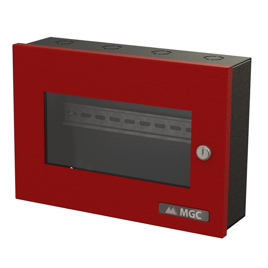 Mircom BB-4002R Box for 2 MIX-4000 Multi-Modules, Red Door