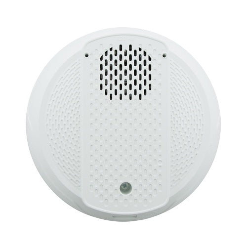 White System Sensor HCWL2-LF ceiling mount fire alarm sounder with low frequency sound output.